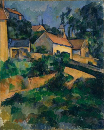 De Bochtige Weg in Montgeroult door Paul Cézanne